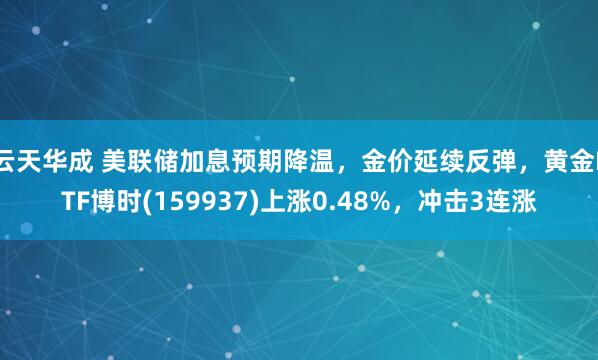 云天华成 美联储加息预期降温，金价延续反弹，黄金ETF博时(159937)上涨0.48%，冲击3连涨